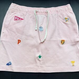 Polo Ralph Lauren Girls Pink Mini Skirt with Embroidery